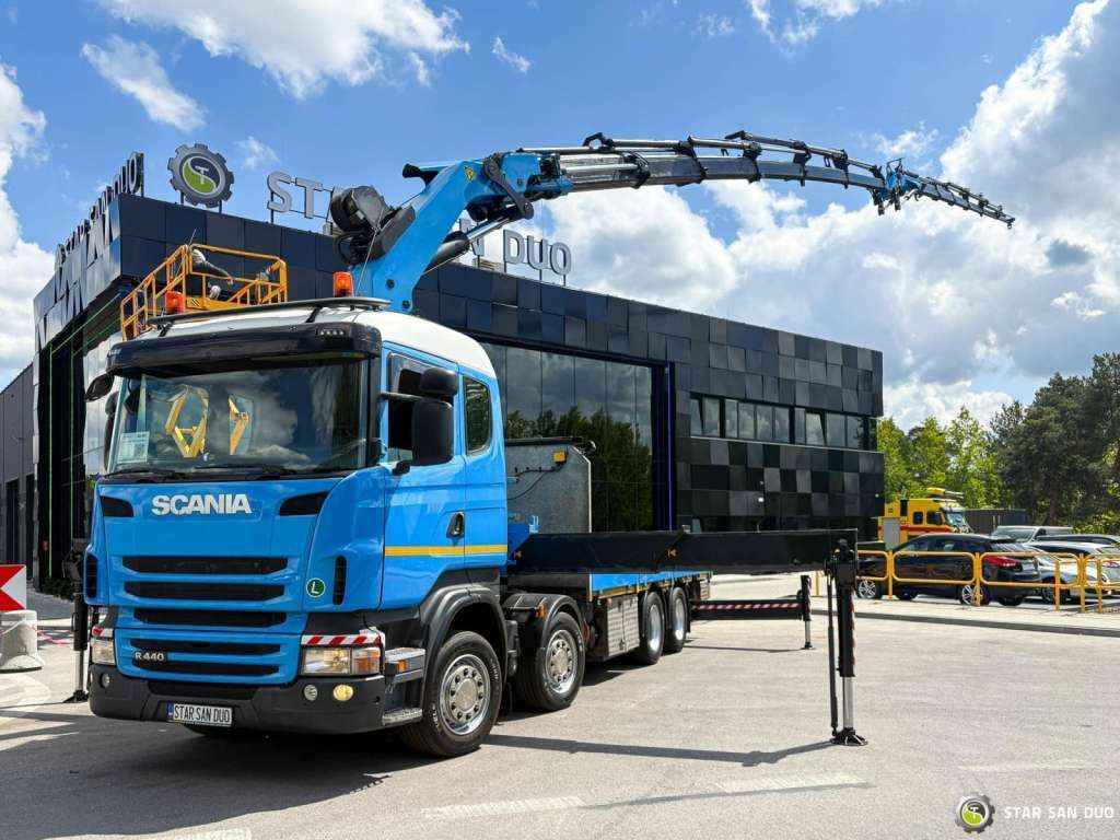 Scania R440 8x4 Palfinger PK50002 FLY JIB Crane Winch - Φορτηγό με γερανό: φωτογραφία 1 Scania R440 8x4 Palfinger PK50002 FLY JIB Crane Winch - Φορτηγό με γερανό: φωτογραφία 1