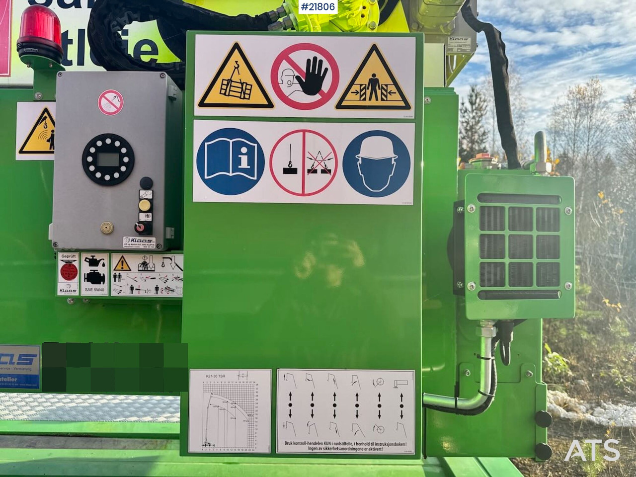 Αυτοανεγειρόμενος γερανός Klaas K21-30 Byggekran. 340 timer!: φωτογραφία 17 Αυτοανεγειρόμενος γερανός Klaas K21-30 Byggekran. 340 timer!: φωτογραφία 17