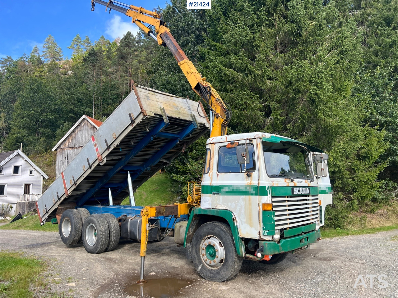 Scania LB 81 - Φορτηγό με γερανό: φωτογραφία 1 Scania LB 81 - Φορτηγό με γερανό: φωτογραφία 1