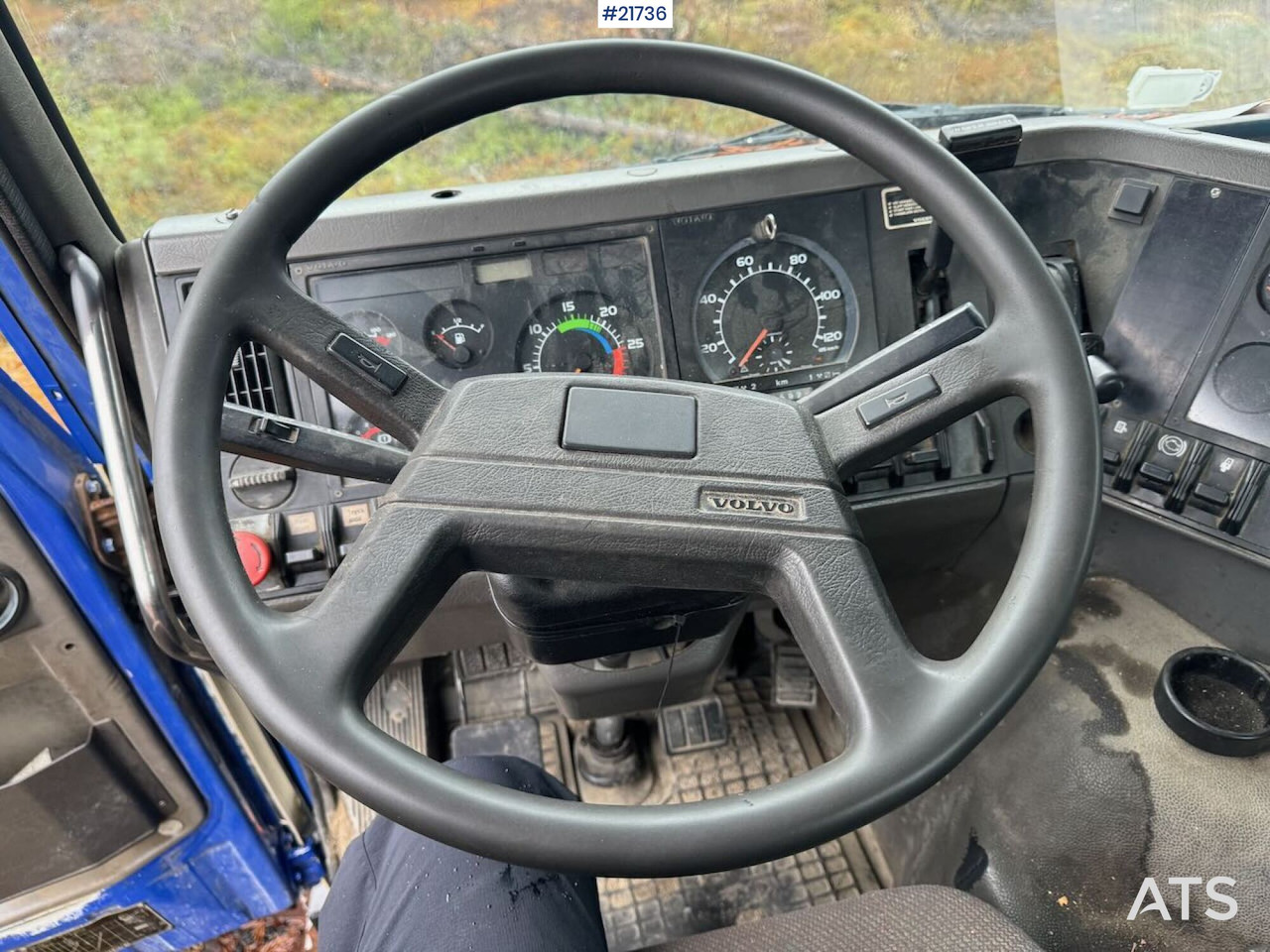 Φορτηγό με γερανό Volvo FL12 m/ 22 t/m Palfinger kran, tømmerflak, Dumperkasse og plan.: φωτογραφία 17