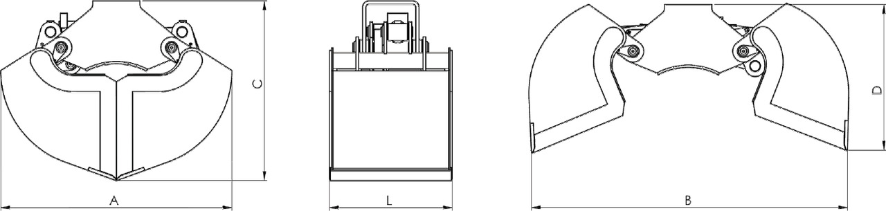 Clamshell bucket with sidewalls BV-L 50 - Κάδος τύπου αχιβάδας για Γερανός παπαγάλος: φωτογραφία 3 Clamshell bucket with sidewalls BV-L 50 - Κάδος τύπου αχιβάδας για Γερανός παπαγάλος: φωτογραφία 3