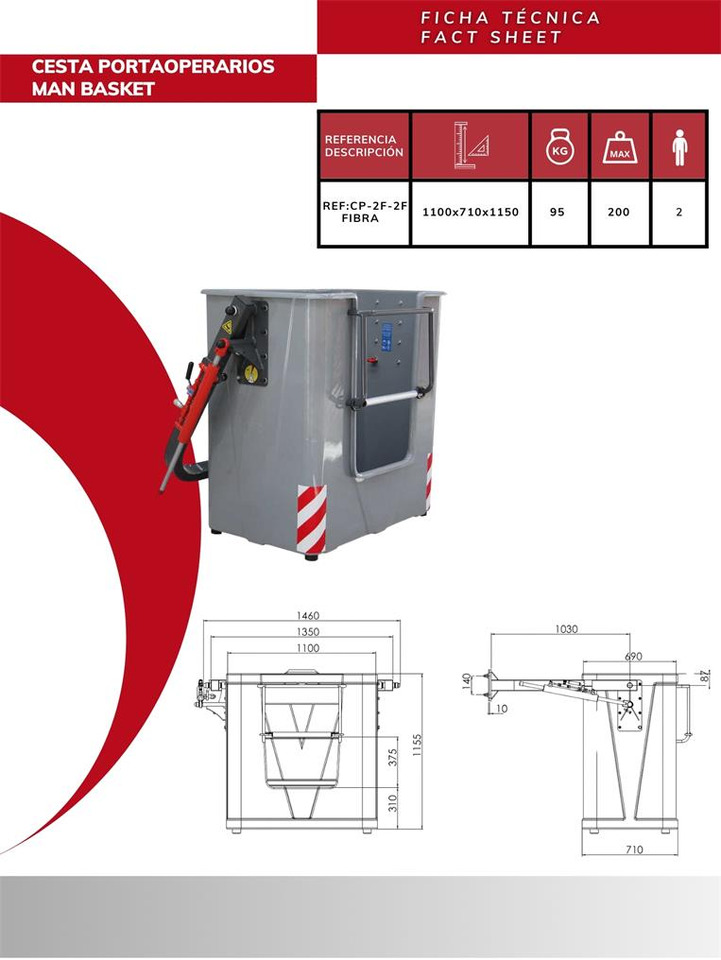 Fiber Man Basket CP-2F-2F - Παρελκόμενα για Γερανός παπαγάλος: φωτογραφία 4 Fiber Man Basket CP-2F-2F - Παρελκόμενα για Γερανός παπαγάλος: φωτογραφία 4
