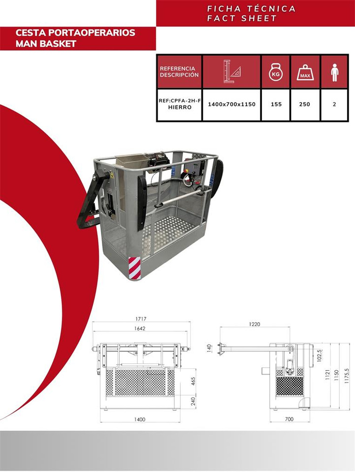 Iron Man Basket CPFA-2H-F - Παρελκόμενα για Γερανός παπαγάλος: φωτογραφία 5 Iron Man Basket CPFA-2H-F - Παρελκόμενα για Γερανός παπαγάλος: φωτογραφία 5