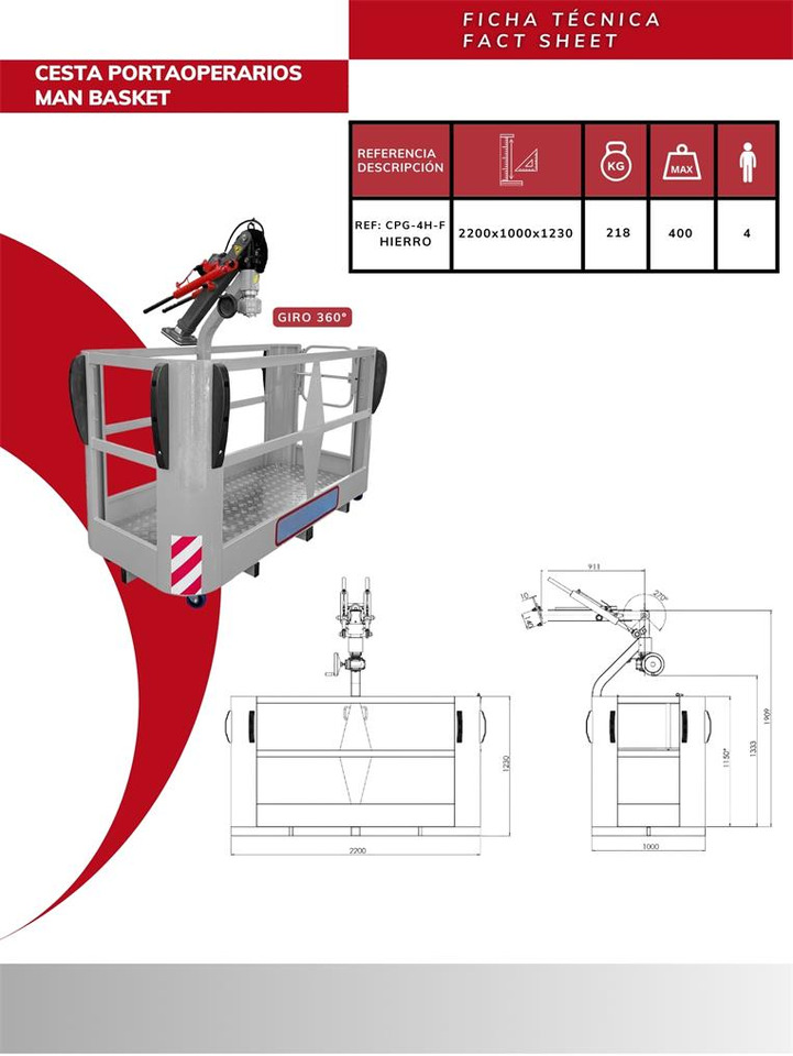 Iron Man Basket CPG-4H-F - Παρελκόμενα για Γερανός παπαγάλος: φωτογραφία 4 Iron Man Basket CPG-4H-F - Παρελκόμενα για Γερανός παπαγάλος: φωτογραφία 4