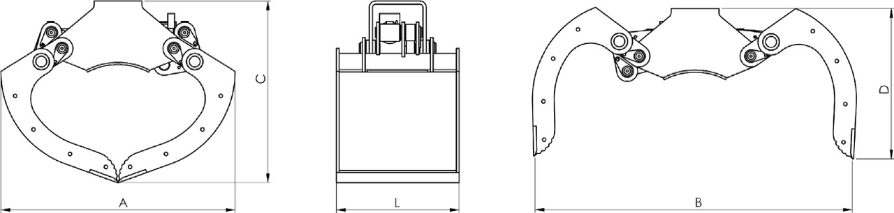 Pearced clamshell buckets withouth side-walls BV-MR 125 SG - Κάδος τύπου αχιβάδας για Γερανός παπαγάλος: φωτογραφία 3 Pearced clamshell buckets withouth side-walls BV-MR 125 SG - Κάδος τύπου αχιβάδας για Γερανός παπαγάλος: φωτογραφία 3