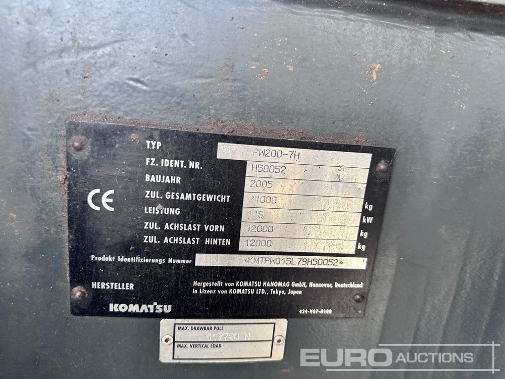 2009 Komatsu PW200-7H - Τροχοφόρος εκσκαφέας: φωτογραφία 2 2009 Komatsu PW200-7H - Τροχοφόρος εκσκαφέας: φωτογραφία 2