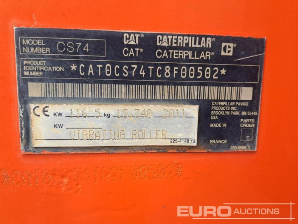 2011 CAT CS74 - Οδοστρωτήρας: φωτογραφία 5 2011 CAT CS74 - Οδοστρωτήρας: φωτογραφία 5