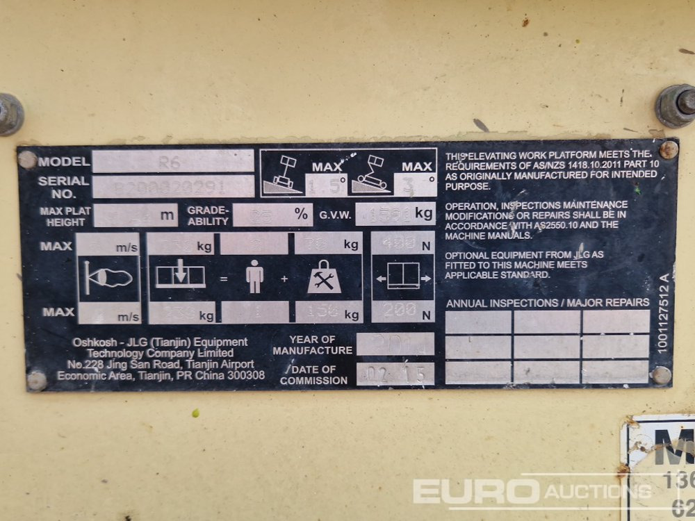 Πλατφόρμα εναέρια 2015 JLG R6: φωτογραφία 21
