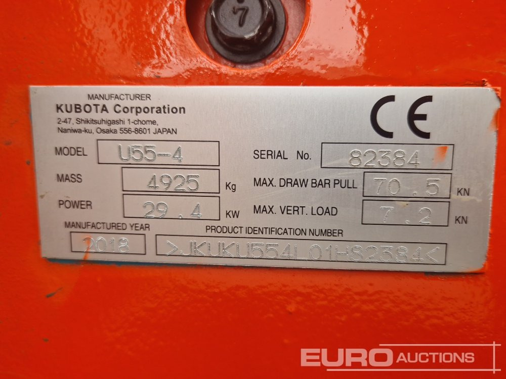 Μίνι εκσκαφέας 2025 Kubota 55U: φωτογραφία 35