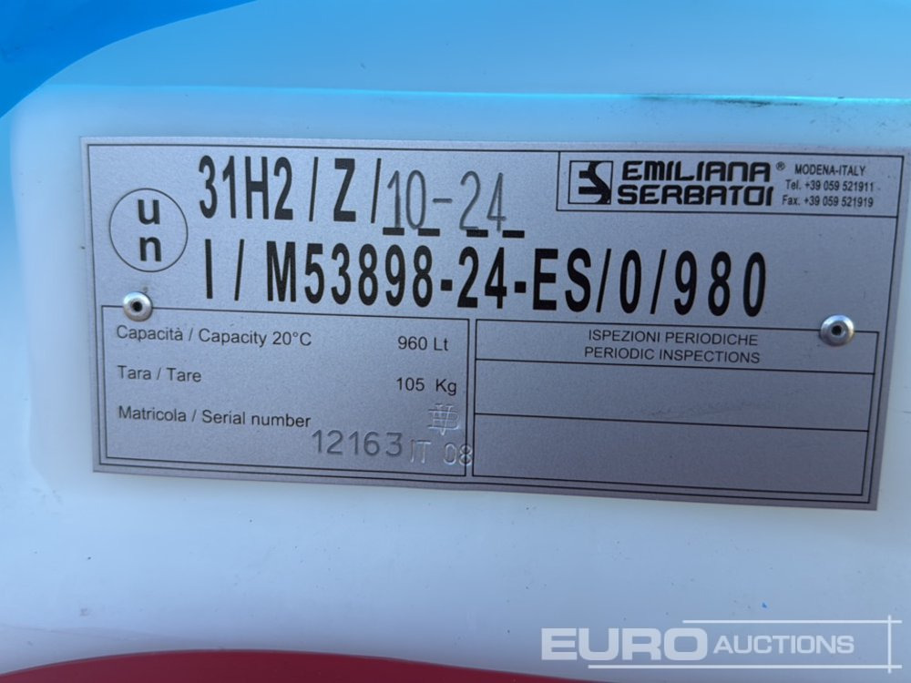 Δεξαμενή αποθήκευσης Unused 2024 Emiliana Serbatoi HT980: φωτογραφία 7 Δεξαμενή αποθήκευσης Unused 2024 Emiliana Serbatoi HT980: φωτογραφία 7