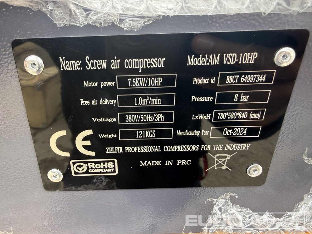 Αεροσυμπιεστής Unused 2024 Zelfir VSD-10HP: φωτογραφία 11