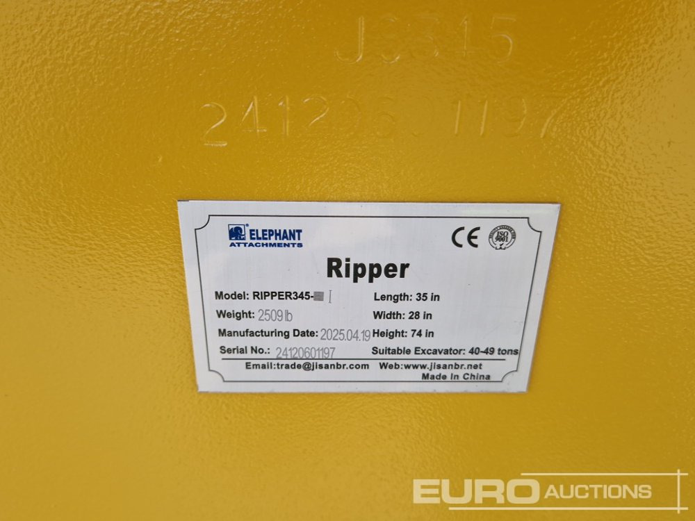 Νύχι για Εκσκαφέας Unused 2025 Elephant  RIPPER345-I: φωτογραφία 7