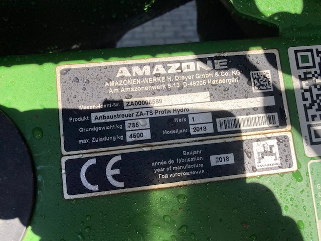 Amazone TS 4200 hydro - Λιπασματοδιανομέας: φωτογραφία 2 Amazone TS 4200 hydro - Λιπασματοδιανομέας: φωτογραφία 2