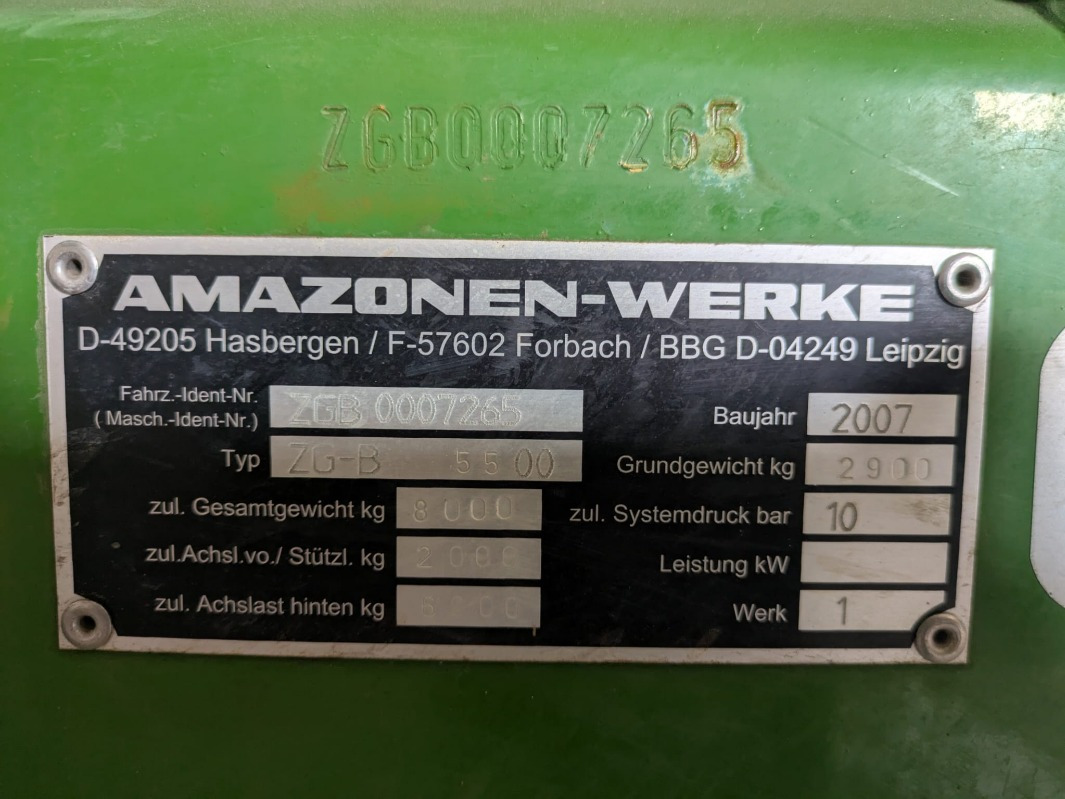 Amazone ZGB 5500 - Ψεκαστικό: φωτογραφία 4 Amazone ZGB 5500 - Ψεκαστικό: φωτογραφία 4