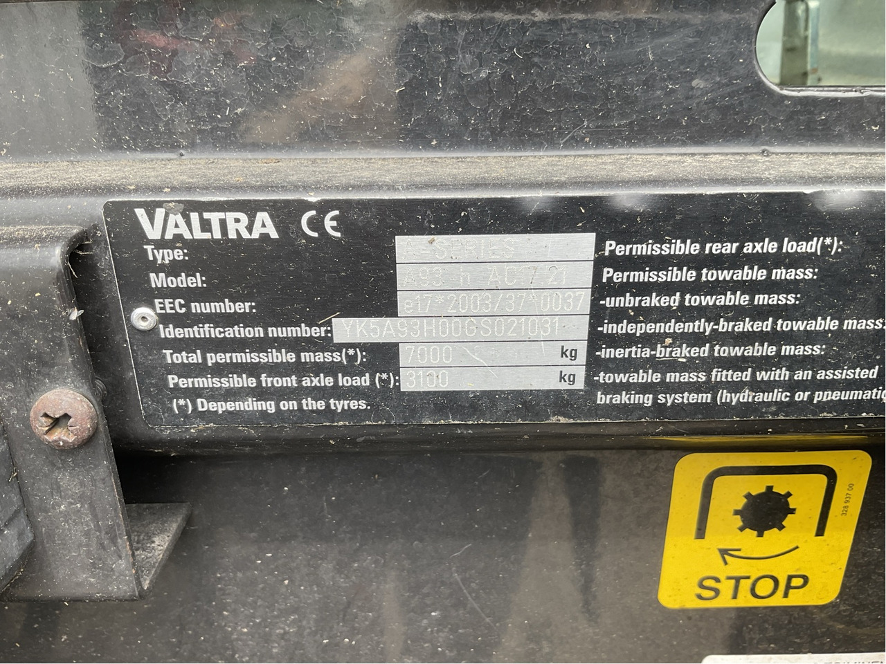 Valtra A 93 - Τρακτέρ: φωτογραφία 2 Valtra A 93 - Τρακτέρ: φωτογραφία 2