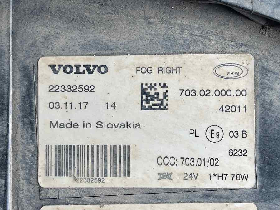 VOLVO FOG LAMP 22332592 RH - Φωτισμός για Φορτηγό: φωτογραφία 3 VOLVO FOG LAMP 22332592 RH - Φωτισμός για Φορτηγό: φωτογραφία 3