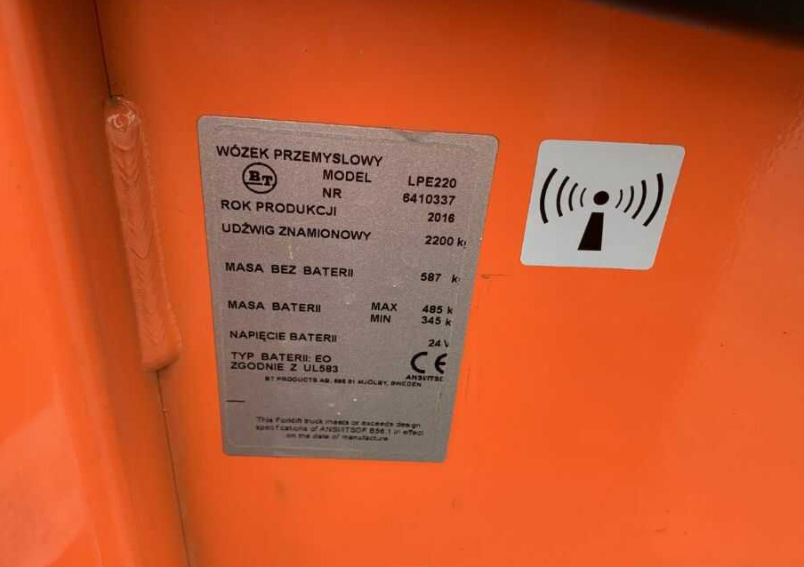 BT LPE220 - Παλετοφόρο: φωτογραφία 4 BT LPE220 - Παλετοφόρο: φωτογραφία 4