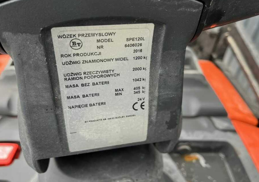 BT SPE120L - Μηχάνημα στοίβαξης: φωτογραφία 4 BT SPE120L - Μηχάνημα στοίβαξης: φωτογραφία 4