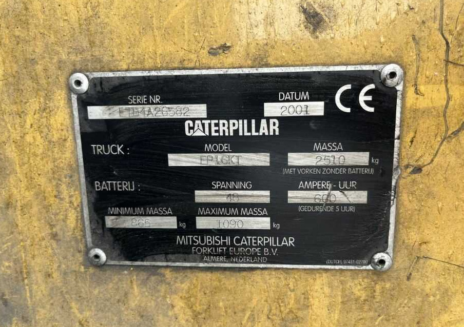 CAT Lift Trucks EP16KT - Ηλεκτροκίνητο περονοφόρο: φωτογραφία 4 CAT Lift Trucks EP16KT - Ηλεκτροκίνητο περονοφόρο: φωτογραφία 4