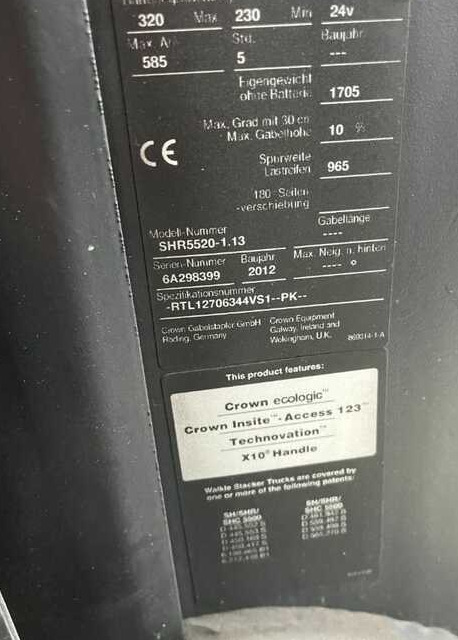 Crown SHR5520-1.13 - Μηχάνημα στοίβαξης: φωτογραφία 4 Crown SHR5520-1.13 - Μηχάνημα στοίβαξης: φωτογραφία 4