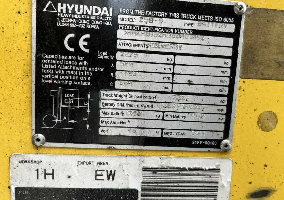 Hyundai 25B-9 - Ηλεκτροκίνητο περονοφόρο: φωτογραφία 4 Hyundai 25B-9 - Ηλεκτροκίνητο περονοφόρο: φωτογραφία 4