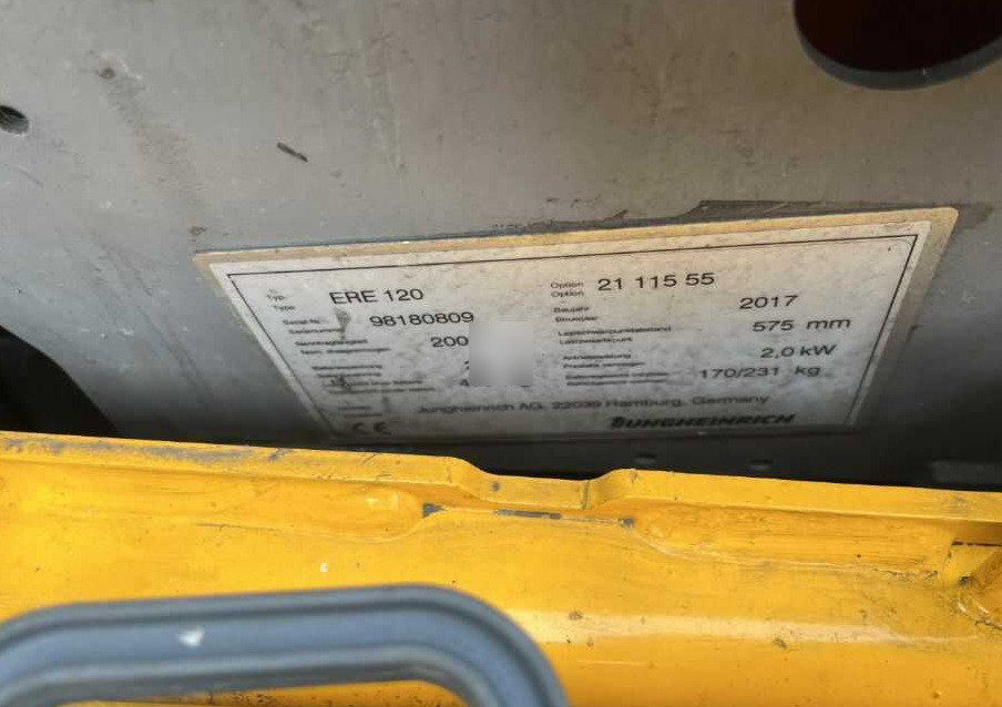 Jungheinrich ERE120 - Μηχάνημα στοίβαξης: φωτογραφία 4 Jungheinrich ERE120 - Μηχάνημα στοίβαξης: φωτογραφία 4