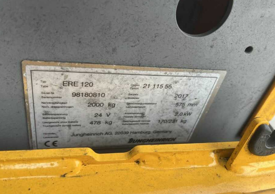 Jungheinrich ERE120 - Παλετοφόρο: φωτογραφία 4 Jungheinrich ERE120 - Παλετοφόρο: φωτογραφία 4