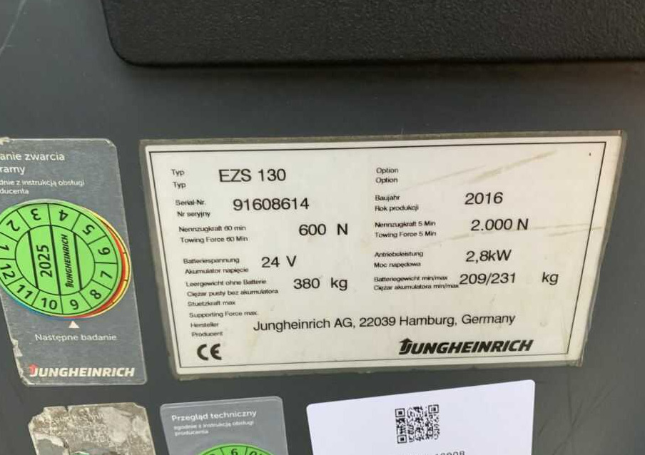 Jungheinrich EZS130 - Μηχάνημα έλξης: φωτογραφία 4 Jungheinrich EZS130 - Μηχάνημα έλξης: φωτογραφία 4