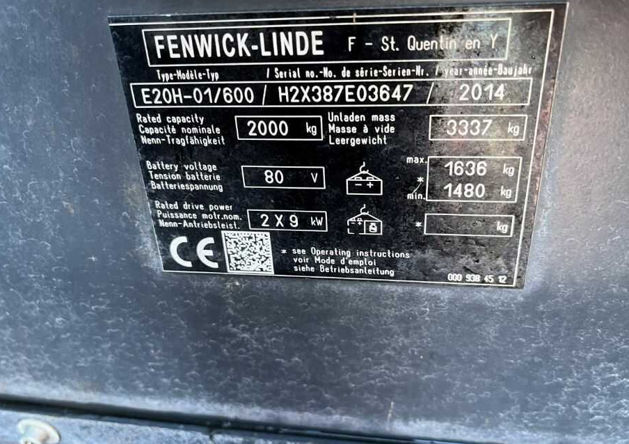 Linde E20H-01/600 - Ηλεκτροκίνητο περονοφόρο: φωτογραφία 4 Linde E20H-01/600 - Ηλεκτροκίνητο περονοφόρο: φωτογραφία 4