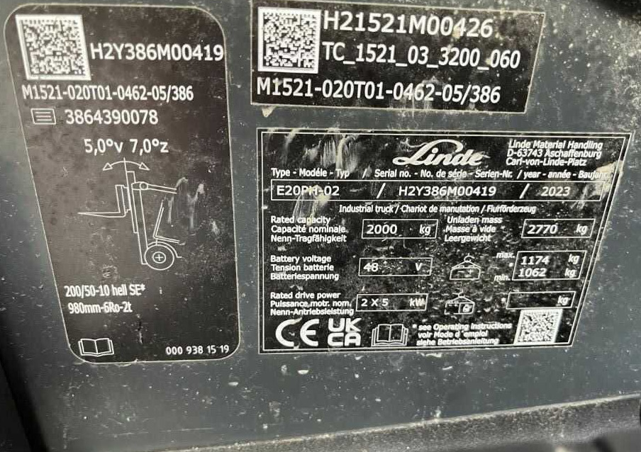 Linde E20PH-02 - Ηλεκτροκίνητο περονοφόρο: φωτογραφία 4 Linde E20PH-02 - Ηλεκτροκίνητο περονοφόρο: φωτογραφία 4