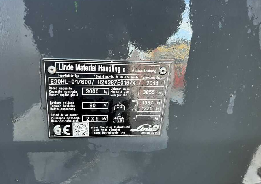 Linde E30HL-01/600 - Ηλεκτροκίνητο περονοφόρο: φωτογραφία 4 Linde E30HL-01/600 - Ηλεκτροκίνητο περονοφόρο: φωτογραφία 4