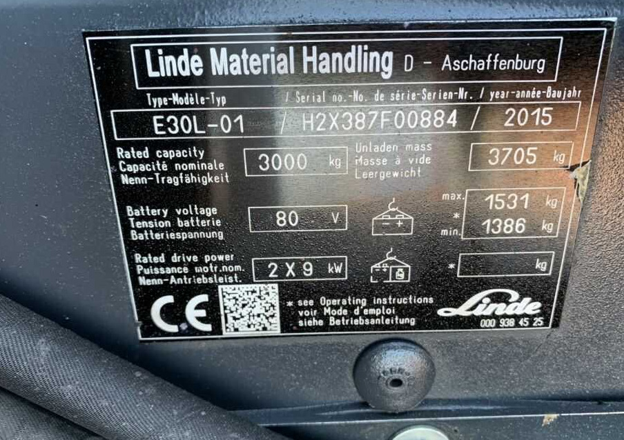 Linde E30L-01 - Ηλεκτροκίνητο περονοφόρο: φωτογραφία 5 Linde E30L-01 - Ηλεκτροκίνητο περονοφόρο: φωτογραφία 5