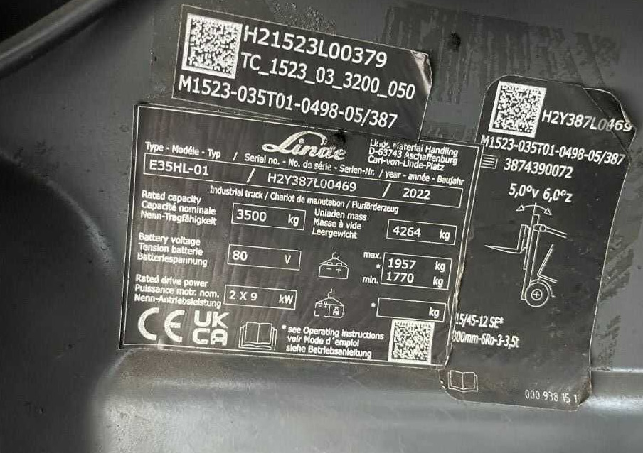 Linde E35HL-01 - Ηλεκτροκίνητο περονοφόρο: φωτογραφία 4 Linde E35HL-01 - Ηλεκτροκίνητο περονοφόρο: φωτογραφία 4