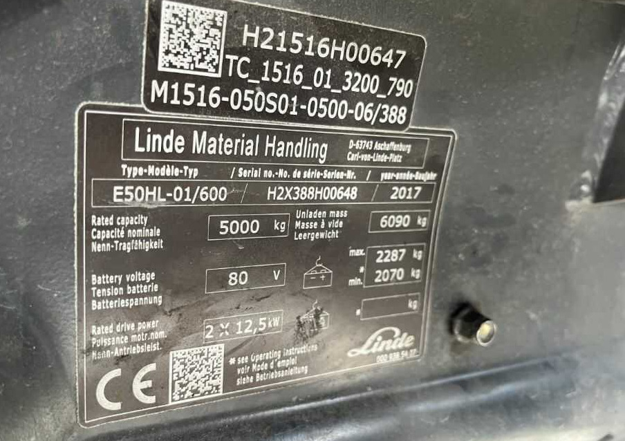 Linde E50HL-01/600 - Ηλεκτροκίνητο περονοφόρο: φωτογραφία 4 Linde E50HL-01/600 - Ηλεκτροκίνητο περονοφόρο: φωτογραφία 4