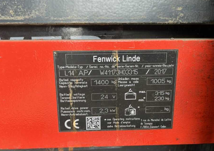 Linde L14AP - Μηχάνημα στοίβαξης: φωτογραφία 4 Linde L14AP - Μηχάνημα στοίβαξης: φωτογραφία 4