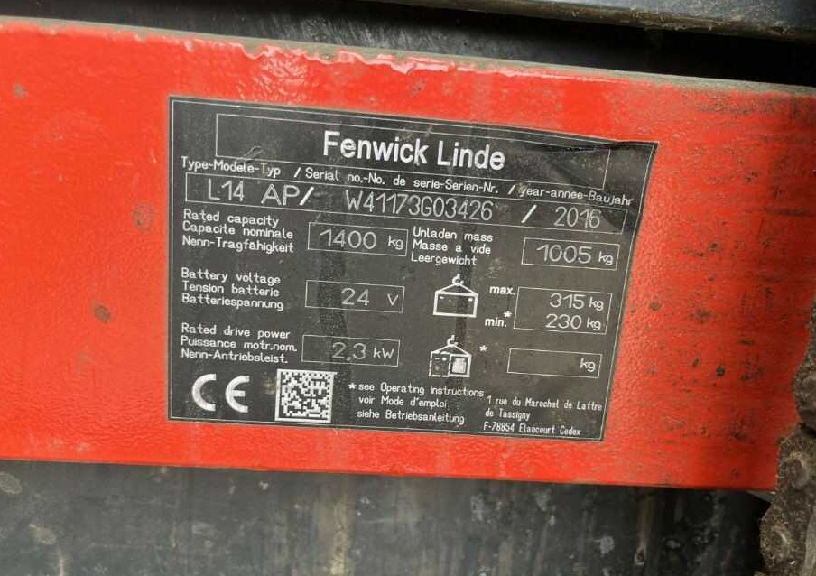 Linde L14lAP - Μηχάνημα στοίβαξης: φωτογραφία 4 Linde L14lAP - Μηχάνημα στοίβαξης: φωτογραφία 4
