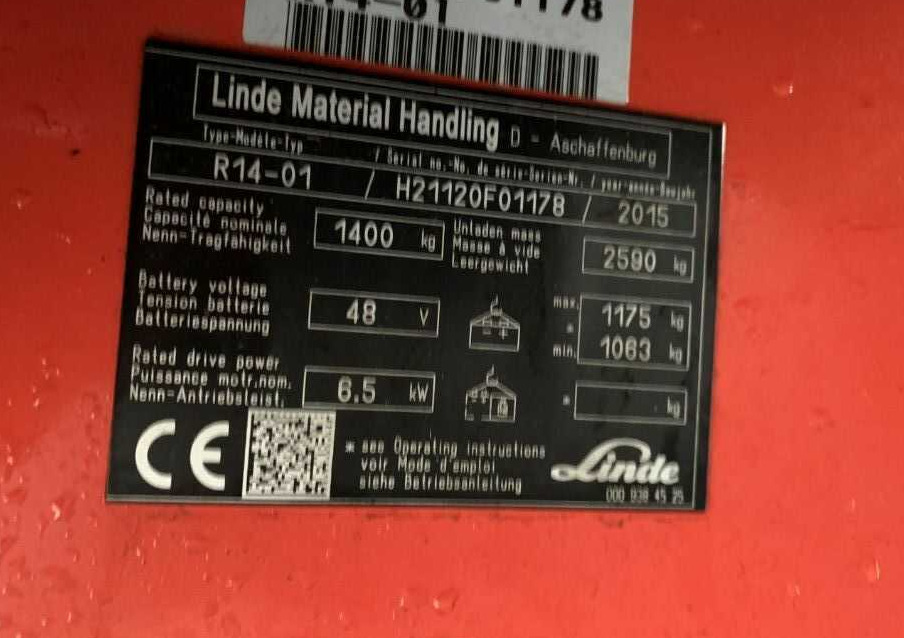 Linde R14-01 - Ανυψωτικό στενών δρόμων: φωτογραφία 4 Linde R14-01 - Ανυψωτικό στενών δρόμων: φωτογραφία 4