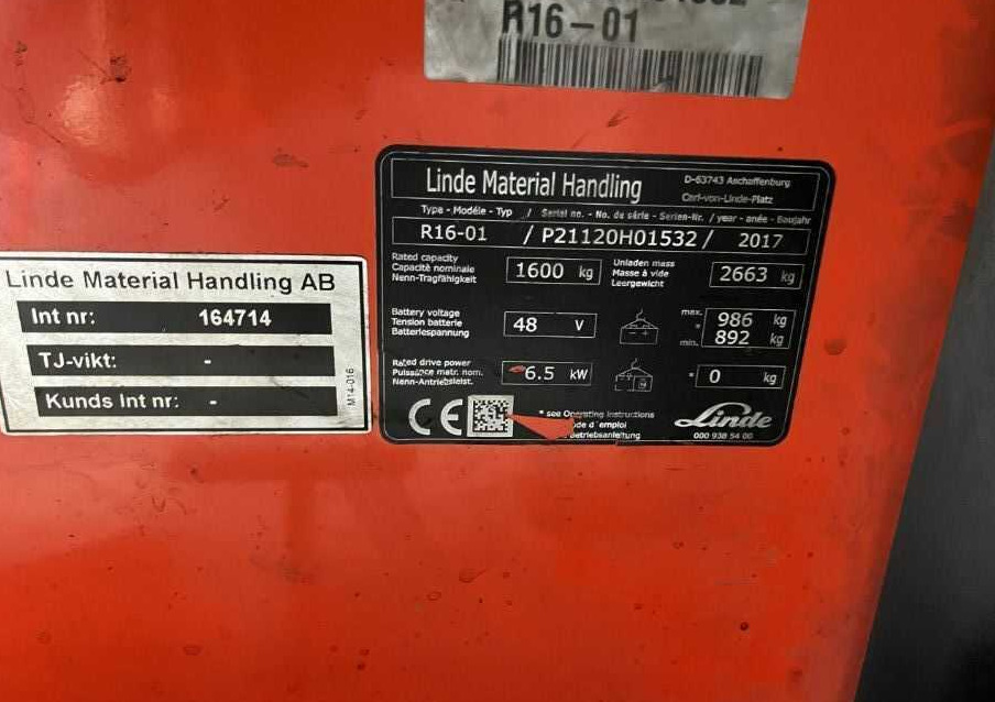 Linde R16-01 - Ανυψωτικό στενών δρόμων: φωτογραφία 4 Linde R16-01 - Ανυψωτικό στενών δρόμων: φωτογραφία 4