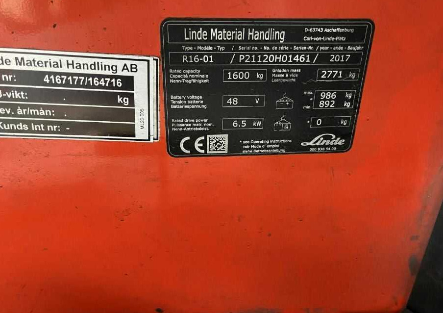 Linde R16-01 - Ανυψωτικό στενών δρόμων: φωτογραφία 4 Linde R16-01 - Ανυψωτικό στενών δρόμων: φωτογραφία 4