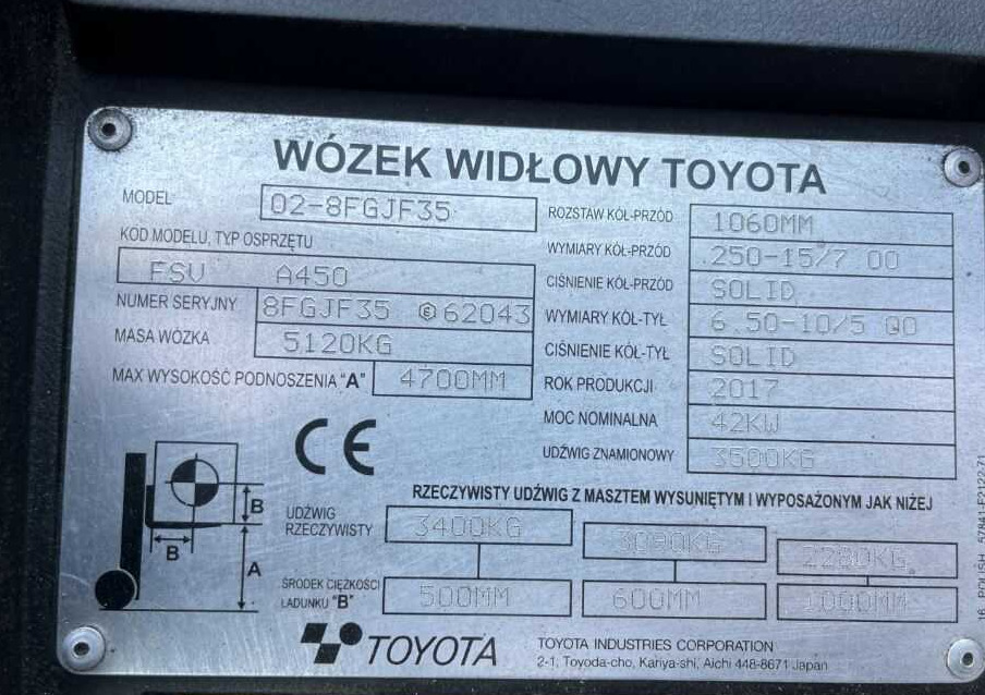 Toyota 8FGJF35 - Υγραεριοκίνητο περονοφόρο: φωτογραφία 4 Toyota 8FGJF35 - Υγραεριοκίνητο περονοφόρο: φωτογραφία 4