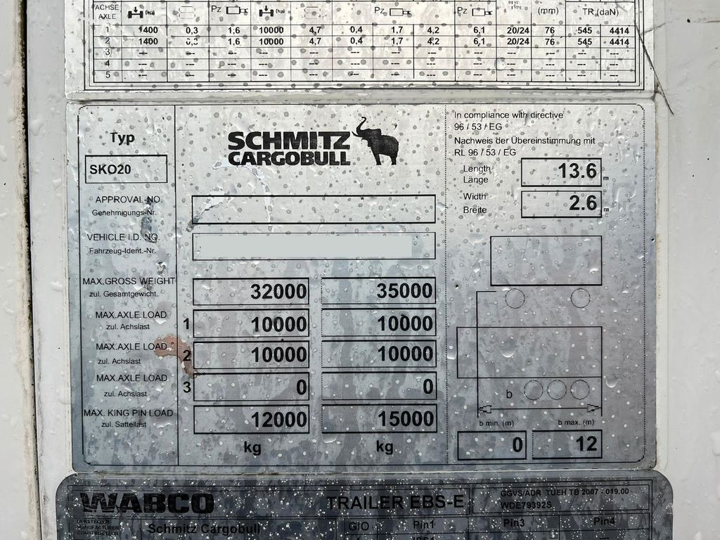 Επικαθήμενο κόφα Schmitz Cargobull SKO24 * 2 ACHS * KOFFER * LIFT/LENKACHSE *LBW 2T: φωτογραφία 14