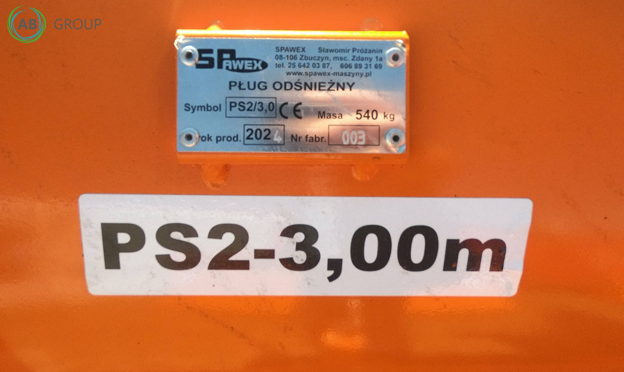 Spawex straight snow plow PS-2, 3 m - Εκχιονιστικό μαχαίρι για Γεωργικά μηχανήματα: φωτογραφία 5 Spawex straight snow plow PS-2, 3 m - Εκχιονιστικό μαχαίρι για Γεωργικά μηχανήματα: φωτογραφία 5
