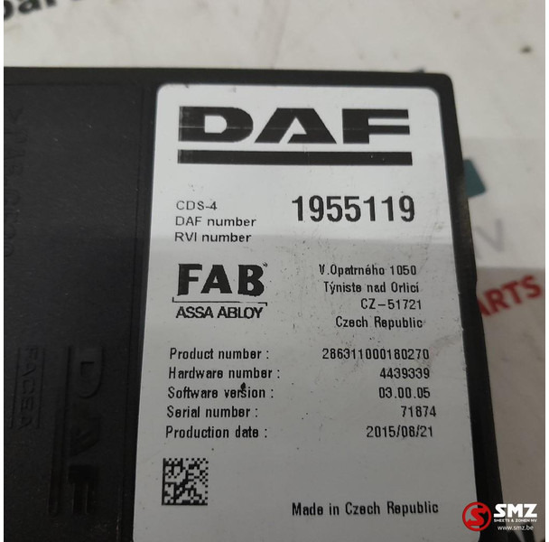 DAF Occ ECU CDS4 regeleenheid DAF - Ηλεκτρονική μονάδα ελέγχου για Φορτηγό: φωτογραφία 5 DAF Occ ECU CDS4 regeleenheid DAF - Ηλεκτρονική μονάδα ελέγχου για Φορτηγό: φωτογραφία 5