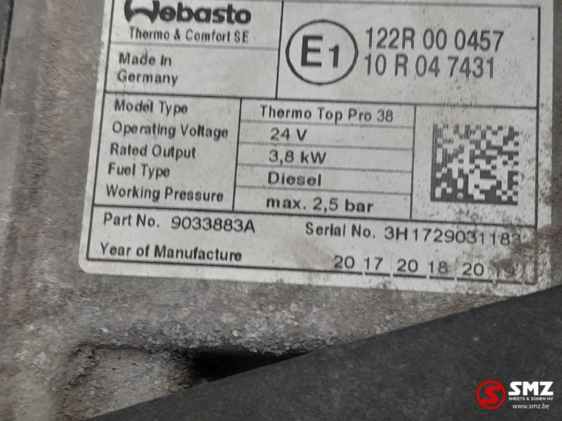 DAF Occ standverwarming Thermo Top Pro 38 DAF - Θέρμανση/ Εξαερισμός για Φορτηγό: φωτογραφία 5 DAF Occ standverwarming Thermo Top Pro 38 DAF - Θέρμανση/ Εξαερισμός για Φορτηγό: φωτογραφία 5
