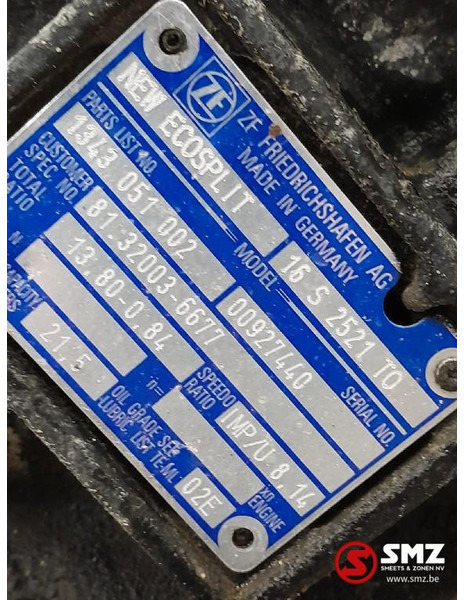 MAN Occ versnellingsbak + intarder 16S2521TO MAN - Κιβώτιο ταχυτήτων για Φορτηγό: φωτογραφία 5 MAN Occ versnellingsbak + intarder 16S2521TO MAN - Κιβώτιο ταχυτήτων για Φορτηγό: φωτογραφία 5