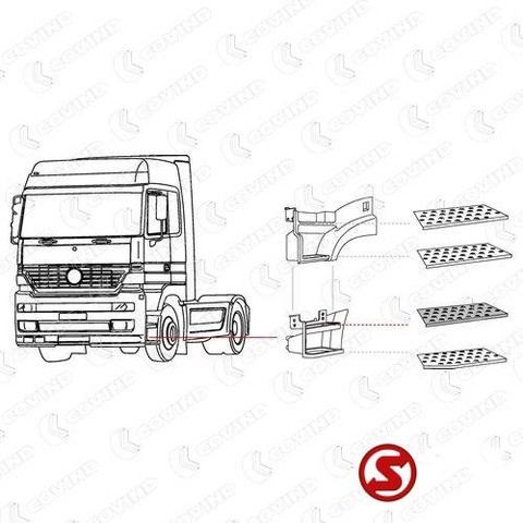 Mercedes-Benz Trede actros mp1 - 2 - 3 l +r mega space - Σκαλοπάτι για Φορτηγό: φωτογραφία 2 Mercedes-Benz Trede actros mp1 - 2 - 3 l +r mega space - Σκαλοπάτι για Φορτηγό: φωτογραφία 2