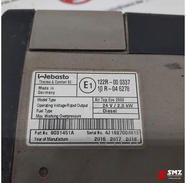 Renault Occ standverwarming Air Top Evo 2000 Renault - Θέρμανση/ Εξαερισμός για Φορτηγό: φωτογραφία 4 Renault Occ standverwarming Air Top Evo 2000 Renault - Θέρμανση/ Εξαερισμός για Φορτηγό: φωτογραφία 4