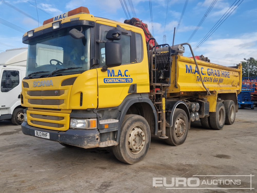 2013 Scania P400 - Φορτηγό ανατρεπόμενο, Φορτηγό με γερανό: φωτογραφία 1 2013 Scania P400 - Φορτηγό ανατρεπόμενο, Φορτηγό με γερανό: φωτογραφία 1