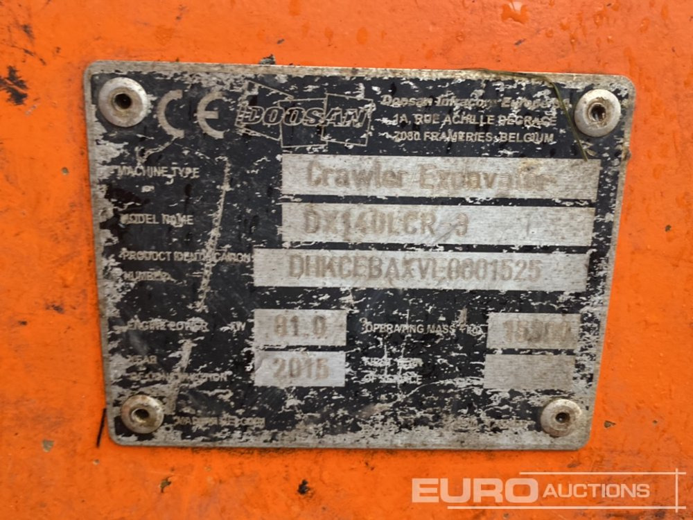 Ερπυστριοφόρος εκσκαφέας 2015 Doosan DX140 LCR-3: φωτογραφία 29 Ερπυστριοφόρος εκσκαφέας 2015 Doosan DX140 LCR-3: φωτογραφία 29