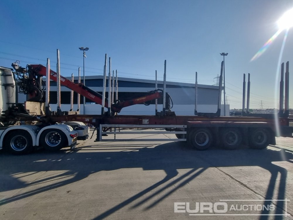 2015 SDC Trailers Tri Axle Timber Spec Shelly Trailer, Front Mounted Jonsered 1188S Hydraulic Crane, Log Grapple, Alucar Bolsters - Ημιρυμουλκούμενο μεταφοράς ξυλείας: φωτογραφία 2 2015 SDC Trailers Tri Axle Timber Spec Shelly Trailer, Front Mounted Jonsered 1188S Hydraulic Crane, Log Grapple, Alucar Bolsters - Ημιρυμουλκούμενο μεταφοράς ξυλείας: φωτογραφία 2